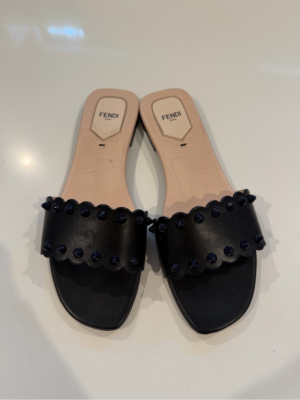 Fendi Studded Flat Sandals
